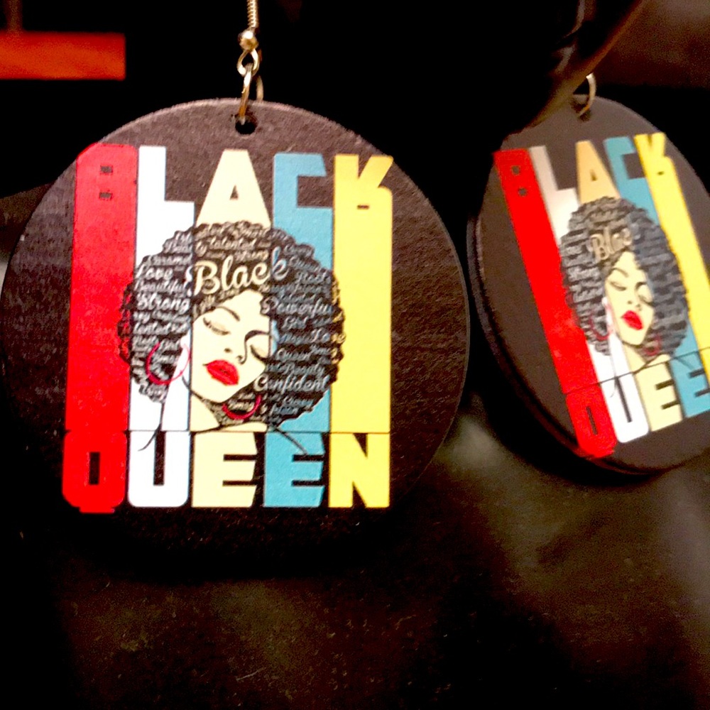Hand crafted wooden earrings